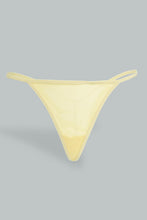 Load image into Gallery viewer, Redtag-Yellow-Plain-Tiered-Babydoll-With-Thongs-Babydolls-Women's-
