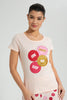 Redtag-Peach-Printed-Pyjama-Set-Colour:Pink,-Filter:Women's-Clothing,-New-In,-New-In-Women,-Non-Sale,-S22A,-Section:Women,-Women-Pyjama-Sets-Women's-