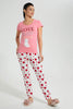Redtag-Pink-Printed-Pyjama-Set-Colour:Pink,-Filter:Women's-Clothing,-New-In,-New-In-Women,-Non-Sale,-S22A,-Section:Women,-Women-Pyjama-Sets-Women's-