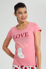 Load image into Gallery viewer, Redtag-Pink-Printed-Pyjama-Set-Colour:Pink,-Filter:Women's-Clothing,-New-In,-New-In-Women,-Non-Sale,-S22A,-Section:Women,-Women-Pyjama-Sets-Women's-
