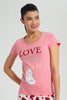 Redtag-Pink-Printed-Pyjama-Set-Colour:Pink,-Filter:Women's-Clothing,-New-In,-New-In-Women,-Non-Sale,-S22A,-Section:Women,-Women-Pyjama-Sets-Women's-