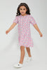 Redtag-Pink-Front-Placket-Printed-Dress-Colour:Pink,-Filter:Girls-(2-to-8-Yrs),-Girls-Dresses,-New-In,-New-In-GIR,-Non-Sale,-S22A,-Section:Kidswear-Girls-2 to 8 Years