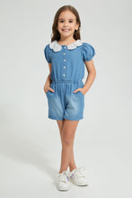 تنزيل الصورة على معرض الصور، Redtag-Denim-Lace-Collar-Jumpsuit-Colour:Denim,-Filter:Girls-(2-to-8-Yrs),-Girls-Jumpsuits,-New-In,-New-In-GIR,-Non-Sale,-S22A,-Section:Kidswear-Girls-2 to 8 Years
