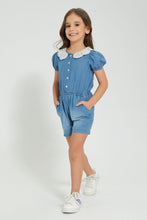 تنزيل الصورة على معرض الصور، Redtag-Denim-Lace-Collar-Jumpsuit-Colour:Denim,-Filter:Girls-(2-to-8-Yrs),-Girls-Jumpsuits,-New-In,-New-In-GIR,-Non-Sale,-S22A,-Section:Kidswear-Girls-2 to 8 Years
