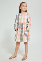 تنزيل الصورة على معرض الصور، Redtag-Assorted-Check-Dress-Dresses-Girls-2 to 8 Years
