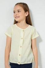 Load image into Gallery viewer, Redtag-Yellow-Striped-Button-Down-Blouse-Colour:Yellow,-Filter:Girls-(2-to-8-Yrs),-Girls-Blouses,-New-In,-New-In-GIR,-Non-Sale,-S22B,-Section:Kidswear-Girls-2 to 8 Years
