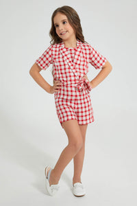 Redtag-Assorted-Check-Playsuit-Colour:Assorted,-Filter:Girls-(2-to-8-Yrs),-Girls-Jumpsuits,-New-In,-New-In-GIR,-Non-Sale,-S22A,-Section:Kidswear-Girls-2 to 8 Years