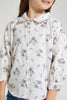 Redtag-Cream-Cotton-Twill-Floral-Print-Blouse-Blouses-Girls-2 to 8 Years