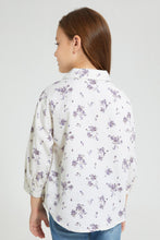 Load image into Gallery viewer, Redtag-Cream-Cotton-Twill-Floral-Print-Blouse-Blouses-Girls-2 to 8 Years
