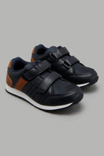 Load image into Gallery viewer, Redtag-Navy-Colour-Block-Sneaker-Sneakers-Boys-3 to 5 Years
