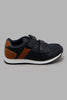 Redtag-Navy-Colour-Block-Sneaker-Sneakers-Boys-3 to 5 Years