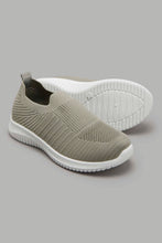 Load image into Gallery viewer, Redtag-Light-Green-Knit-Slip-On-Slip-Ons-Boys-3 to 5 Years
