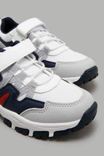 Load image into Gallery viewer, Redtag-White-Colour-Block-Trekker-Sneakers-Boys-3 to 5 Years
