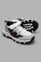 Load image into Gallery viewer, Redtag-White-Colour-Block-Trekker-Sneakers-Boys-3 to 5 Years
