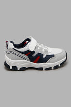 Load image into Gallery viewer, Redtag-White-Colour-Block-Trekker-Sneakers-Boys-3 to 5 Years
