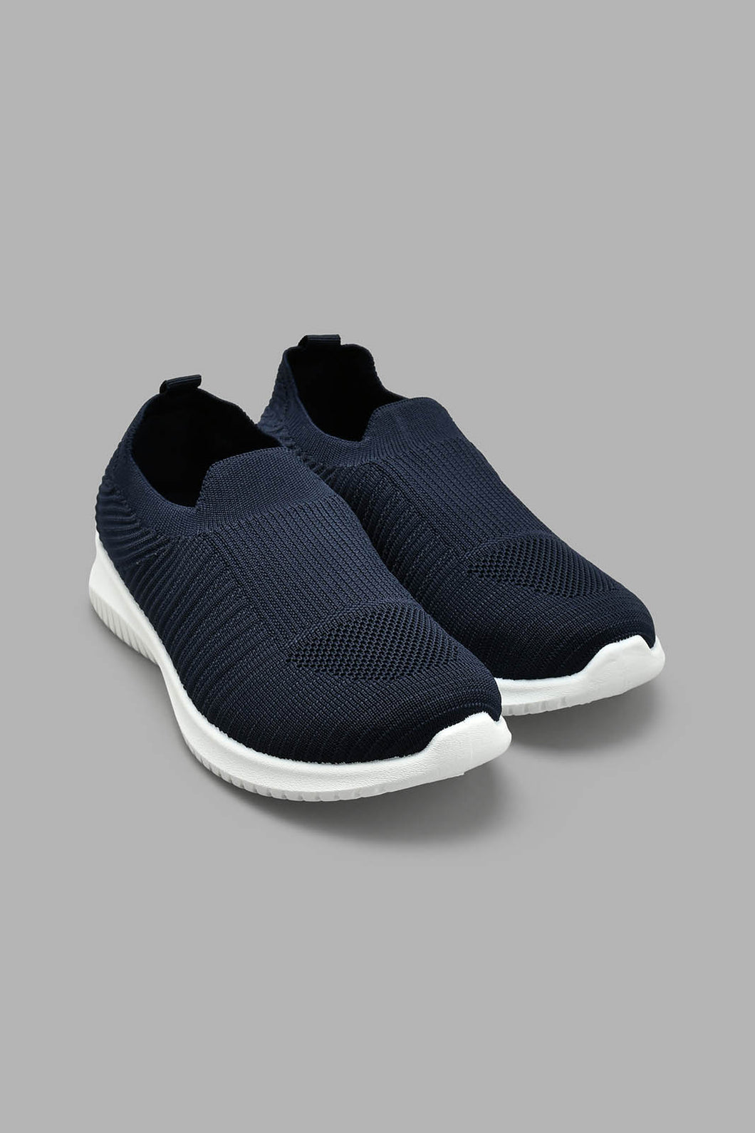 Redtag-Navy-Knit-Slip-On-BSR-Trainers,-Colour:Navy,-Filter:Boys-Footwear-(5-to-14-Yrs),-New-In,-New-In-BSR-FOO,-Non-Sale,-S22A,-Section:Kidswear-Senior-Boys-5 to 14 Years