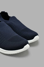 Load image into Gallery viewer, Redtag-Navy-Knit-Slip-On-BSR-Trainers,-Colour:Navy,-Filter:Boys-Footwear-(5-to-14-Yrs),-New-In,-New-In-BSR-FOO,-Non-Sale,-S22A,-Section:Kidswear-Senior-Boys-5 to 14 Years
