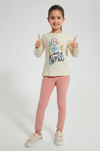 Load image into Gallery viewer, Redtag-Pink-Printed-Jegging-Jeggings-Girls-2 to 8 Years
