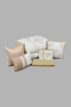 تنزيل الصورة على معرض الصور، Redtag-Beige-7-Piece-Embroidery-Comforter-Set-(King-Size)-Comforters-Home-Bedroom-

