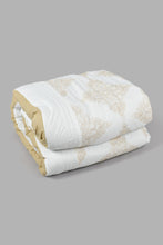 تنزيل الصورة على معرض الصور، Redtag-Beige-7-Piece-Embroidery-Comforter-Set-(King-Size)-Comforters-Home-Bedroom-
