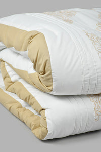 Redtag-Beige-7-Piece-Embroidery-Comforter-Set-(King-Size)-Comforters-Home-Bedroom-
