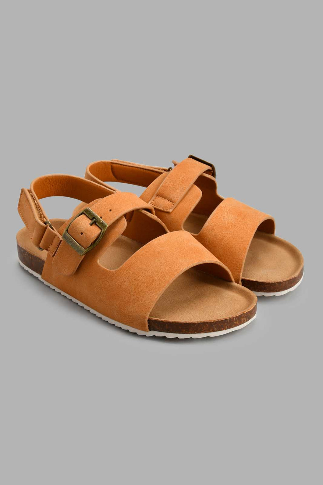 Redtag-Tan-Cork-Sandal-Cork-Sandals-Boys-3 to 5 Years