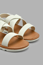 Load image into Gallery viewer, Redtag-White-Strappy-Comfort-Sandal-Sandals-Boys-3 to 5 Years
