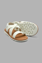 Load image into Gallery viewer, Redtag-White-Strappy-Comfort-Sandal-Sandals-Boys-3 to 5 Years
