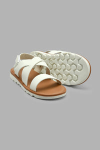 Redtag-White-Strappy-Comfort-Sandal-Sandals-Boys-3 to 5 Years