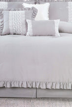 Load image into Gallery viewer, Redtag-Grey-7-Piece-Hand-Lace-Comforter-Set-(King-Size)-Comforters-Home-Bedroom-
