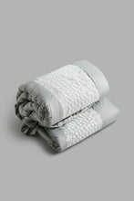 Load image into Gallery viewer, Redtag-Grey-7-Piece-Hand-Lace-Comforter-Set-(King-Size)-Comforters-Home-Bedroom-
