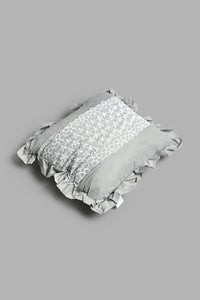 Redtag-Grey-7-Piece-Hand-Lace-Comforter-Set-(King-Size)-Comforters-Home-Bedroom-