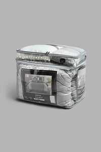 Redtag-Grey-7-Piece-Hand-Lace-Comforter-Set-(King-Size)-Comforters-Home-Bedroom-