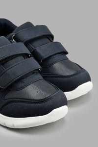 Redtag-Navy-Colour-Block-Sneaker-Boys-Casual-Shoes,-Colour:Navy,-Filter:Boys-Footwear-(3-to-5-Yrs),-New-In,-New-In-BOY-FOO,-Non-Sale,-S22A,-Section:Kidswear-Boys-3 to 5 Years