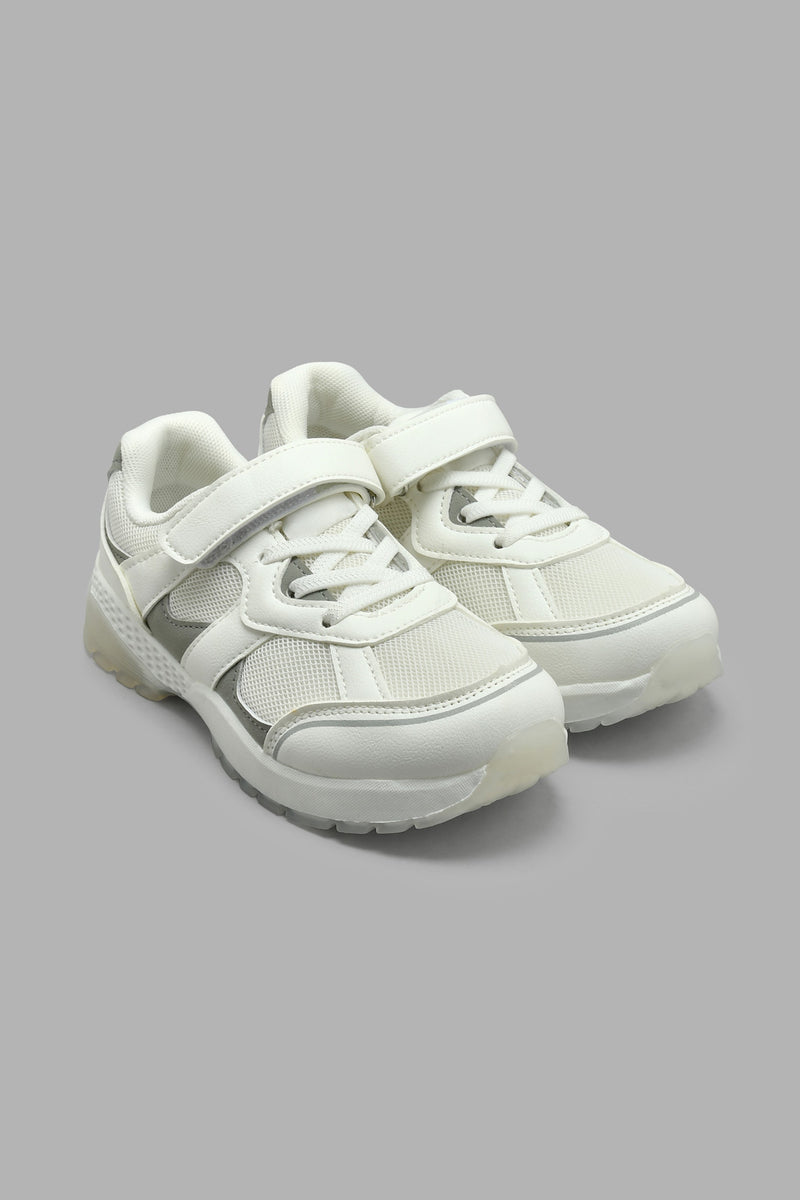 Redtag-White-Chunky-Sneaker-Boys-Trainers,-Colour:White,-Filter:Boys-Footwear-(3-to-5-Yrs),-New-In,-New-In-BOY-FOO,-Non-Sale,-S22A,-Section:Kidswear-Boys-3 to 5 Years