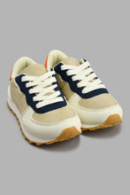 Load image into Gallery viewer, Redtag-Beige-Colour-Block-Sneaker-Boys-Trainers,-Colour:Beige,-Filter:Boys-Footwear-(3-to-5-Yrs),-New-In,-New-In-BOY-FOO,-Non-Sale,-S22A,-Section:Kidswear-Boys-3 to 5 Years
