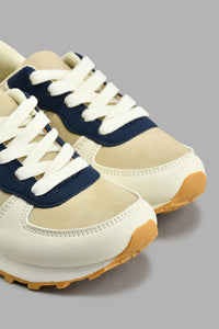 Redtag-Beige-Colour-Block-Sneaker-Boys-Trainers,-Colour:Beige,-Filter:Boys-Footwear-(3-to-5-Yrs),-New-In,-New-In-BOY-FOO,-Non-Sale,-S22A,-Section:Kidswear-Boys-3 to 5 Years