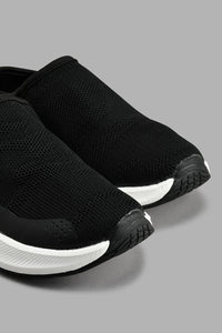 Redtag-Black-Mule-Slip-On-Boys-Trainers,-Colour:Black,-Filter:Boys-Footwear-(3-to-5-Yrs),-New-In,-New-In-BOY-FOO,-Non-Sale,-S22A,-Section:Kidswear-Boys-3 to 5 Years