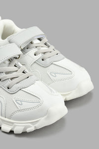 Redtag-White-Colour-Block-Chunky-Sneaker-Boys-Trainers,-Colour:White,-Filter:Boys-Footwear-(3-to-5-Yrs),-New-In,-New-In-BOY-FOO,-Non-Sale,-S22A,-Section:Kidswear-Boys-3 to 5 Years