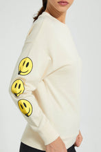 تنزيل الصورة على معرض الصور، Redtag-Beige-Smiley-Sweatshirt-Sweatshirts-Women&#39;s-
