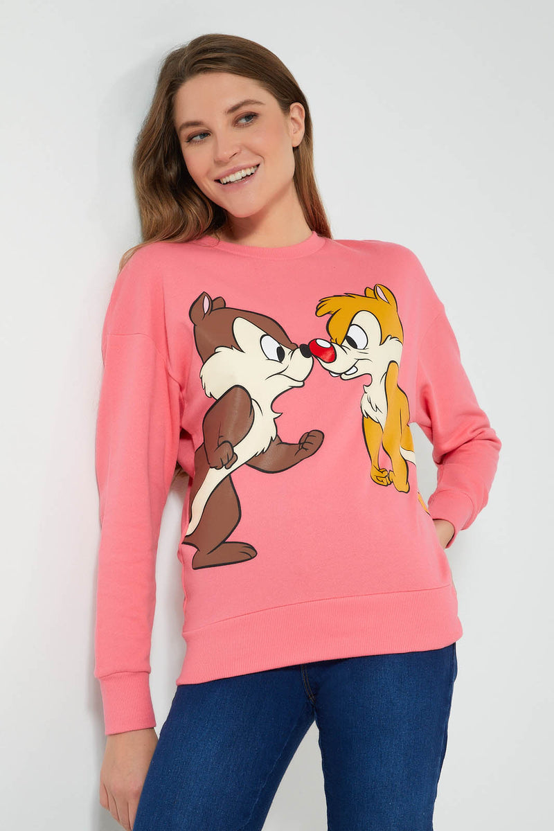 Redtag-Ivory-Chip-And-Dale-Sweatshirt-Sweatshirts-Women's-