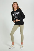 تنزيل الصورة على معرض الصور، Redtag-Black-Snoopy-Sweatshirt-Sweatshirts-Women&#39;s-
