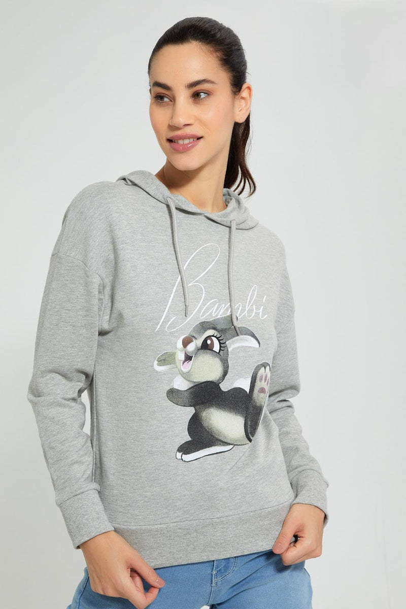 Redtag-Grey-Melange-Bambi-Sweatshirt-Sweatshirts-Women's-