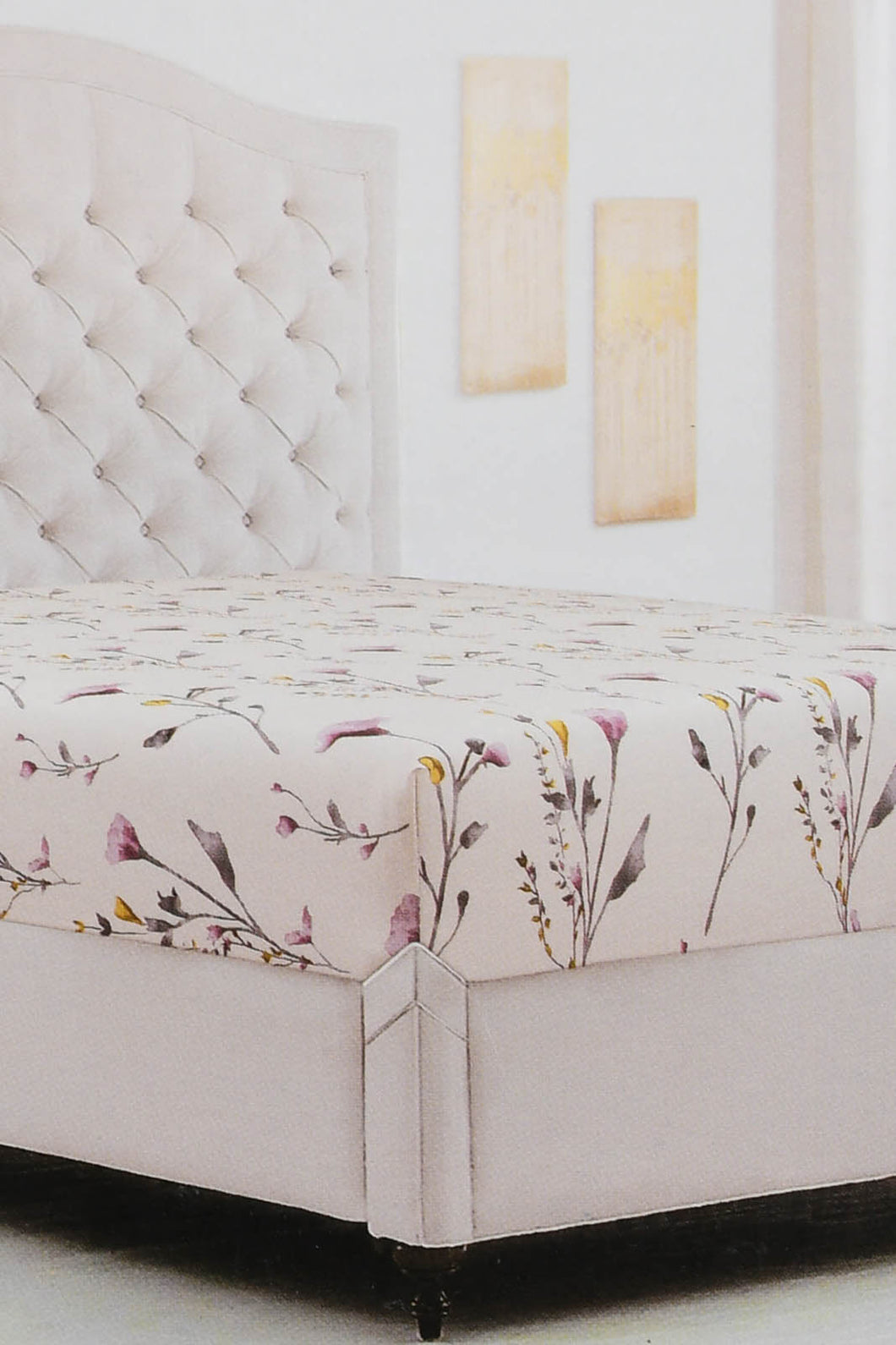 Redtag-Pink-Floral-Printed-Fitted-Sheet-(Single-Size)-Fitted-Sheets-Home-Bedroom-