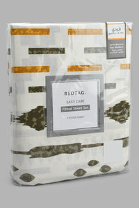 Redtag-Multi-Colour-Geometric-Printed-Fitted-Sheet-(Single-Size)-Fitted-Sheets-Home-Bedroom-