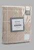 Redtag-Beige-Check-Printed-Fitted-Sheet-(Single-Size)-Fitted-Sheets-Home-Bedroom-