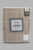 Redtag-Beige-Check-Printed-Fitted-Sheet-(Single-Size)-Fitted-Sheets-Home-Bedroom-