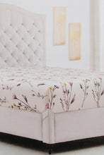 Load image into Gallery viewer, Redtag-Pink-Floral-Printed-Fitted-Sheet-(Double-Size)-Fitted-Sheets-Home-Bedroom-
