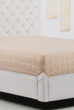 Load image into Gallery viewer, Redtag-Beige-Check-Printed-Fitted-Sheet-(Double-Size)-Fitted-Sheets-Home-Bedroom-
