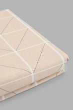 Load image into Gallery viewer, Redtag-Beige-Check-Printed-Fitted-Sheet-(Double-Size)-Fitted-Sheets-Home-Bedroom-
